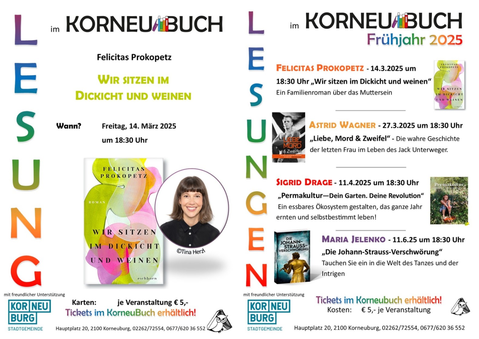 Leider müssen wir die Lesung von Astrid Wagner am Donnerstag 13.02.2025 krankheitsbedingt verschieben. Gekaufte Karten behalten ihre Gültigkeit. Ein Ersatztermin wird ehestmöglich bekannt gegeben. Für Rückfragen wenden Sie sich bitte direkt ans KorneuBuch-Team!